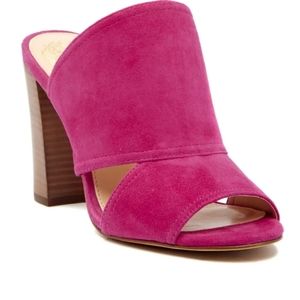Vince camuto pink suede sembria heeled sandal